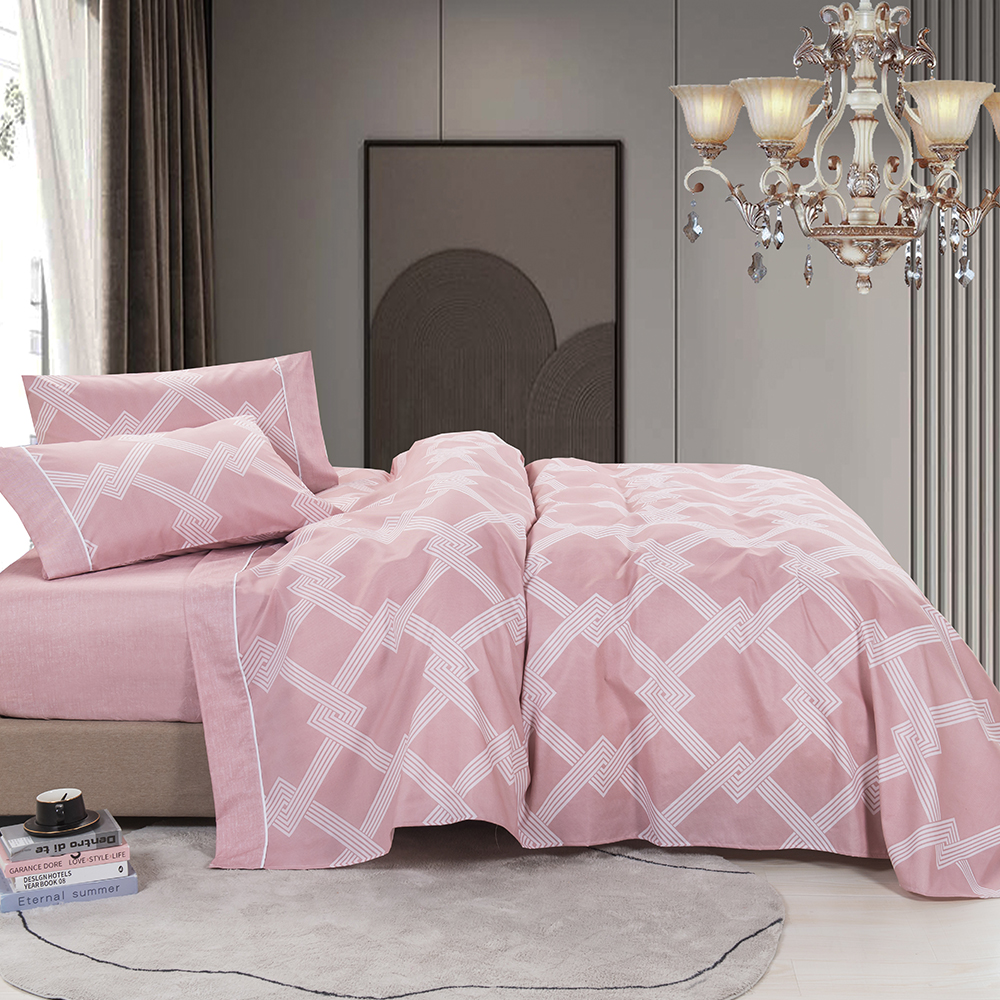 99,99% Polyester Twill Disperse gedruckt 4 Stcs Bettlaken Set Set