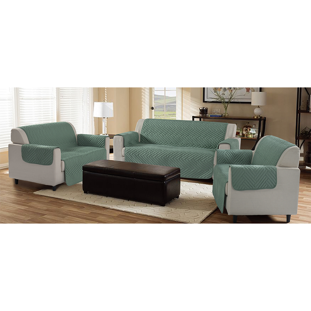 99,99% Polyester wasserdichte feste Doppelseite verwenden Sofa-Abdeckung 3-Pieces Set